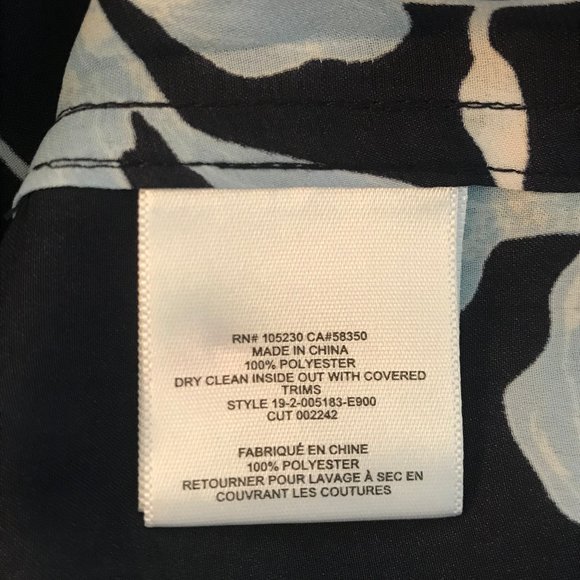 NWT Equipment Essential Navy Floral Satin Blouse XS - Picture 12 of 12